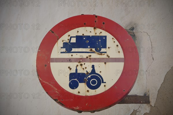 Old traffic sign