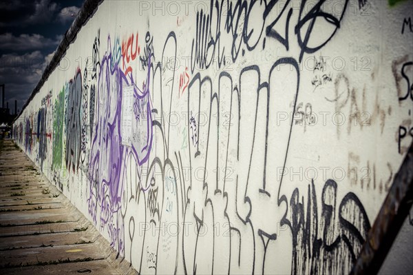 Berlin Wall with graffiti