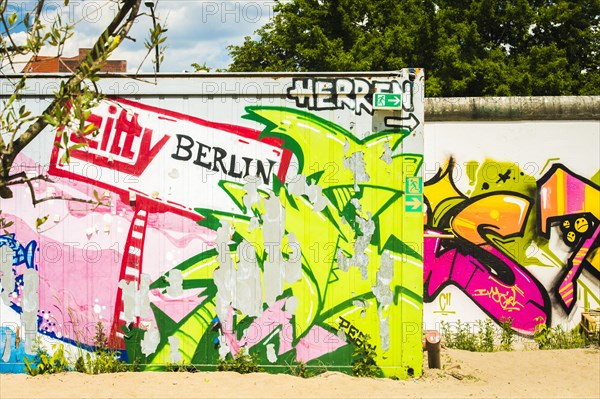 Berlin Wall with graffiti