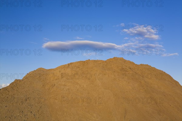 Mound of sand in a commercial sandpit