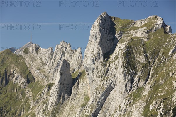 Hundstein Mountain in front of Santis Mountain