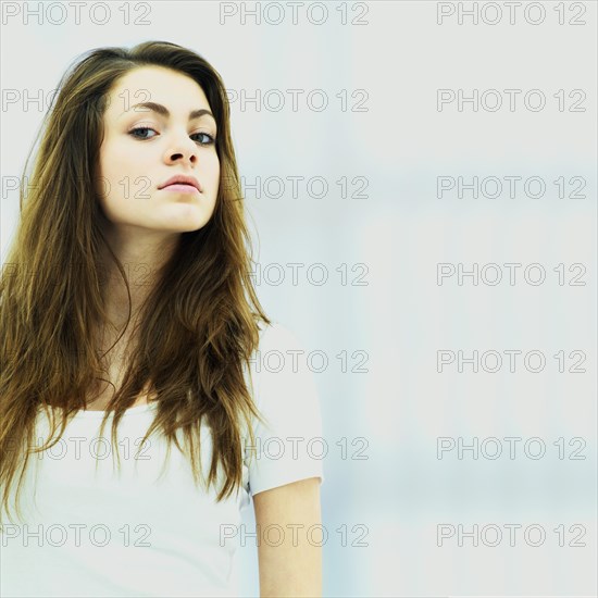 Young woman looking down