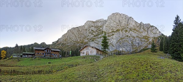 Benediktenwand ridge with Tutzinger hut Benediktbeuern