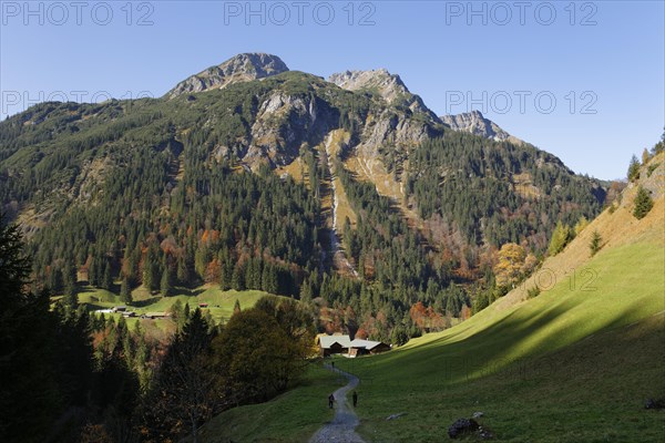 Einoedsbach with Alpgundkopf mountain