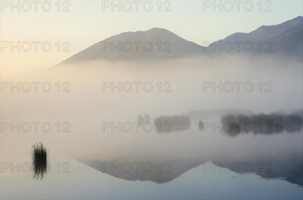 Moorland with morning fog