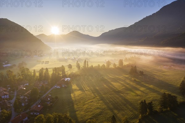 Sunrise with ground fog