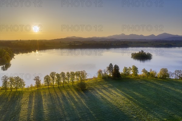 Sunrise at Lake Staffelsee near Uffing at Staffelsee