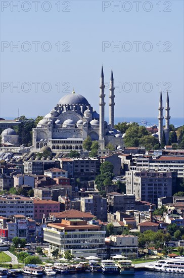 View of the Sueleymaniye Mosque as seen from the Galata Tower