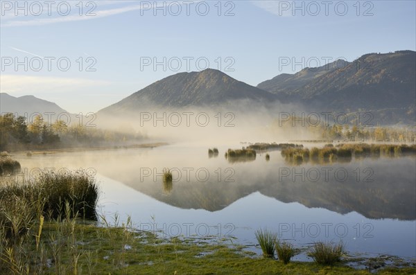 Moorland with morning fog