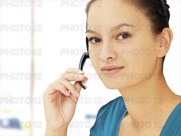 Businesswoman wearing a headset