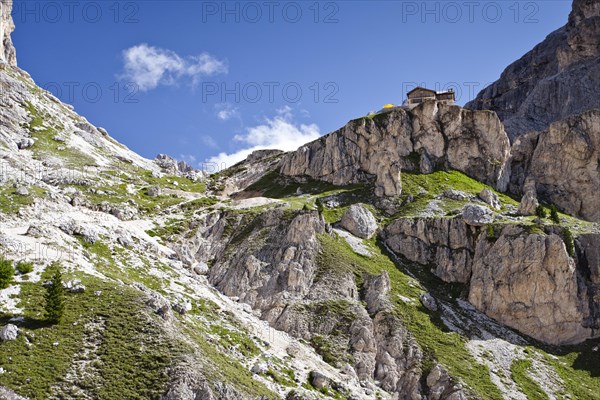 Hiker climbing Kesselkogel mountain