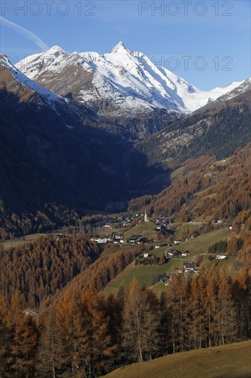 View towards Heiligenblut on Grossglockner Mountain