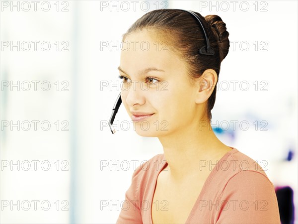 Businesswoman wearing a headset