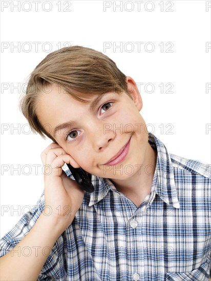 Teenager using a mobile phone