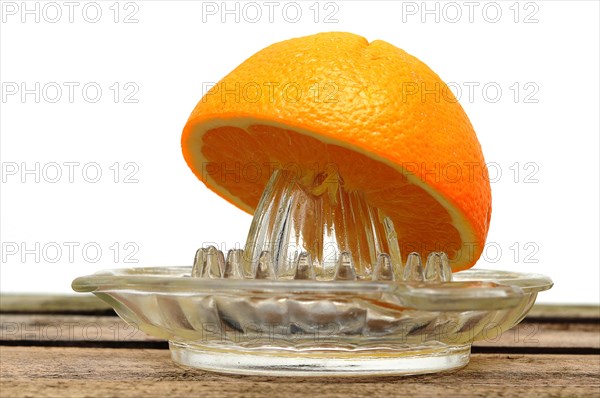 Orange juicer made of glass