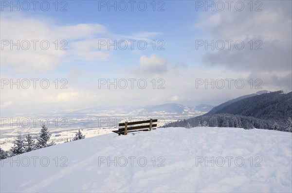 Bench on a mountain peak