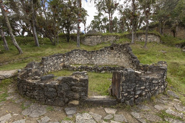 Foundations of a house in the ruins of Kuelap