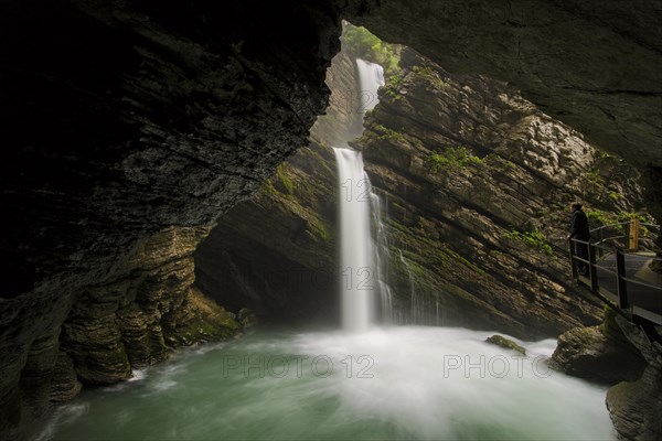 Thur Waterfall near Wildhaus in Toggenburg