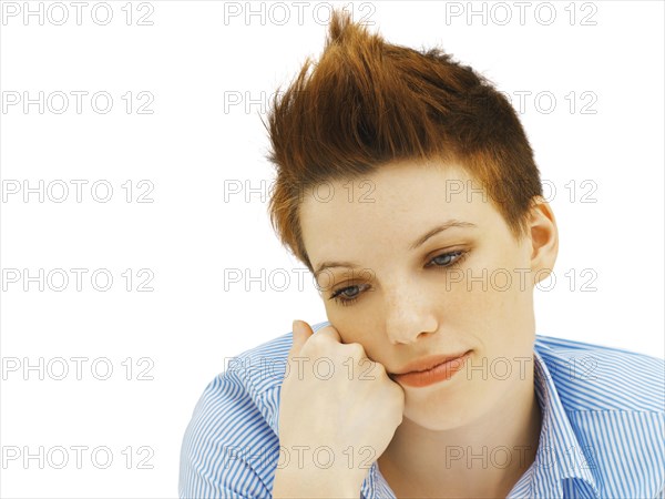 Businesswoman with a punk hairstyle