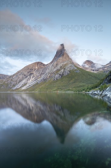 Stetind is reflected in Fjord