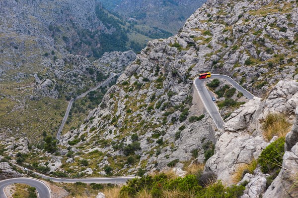 Winding mountain road to Sa Calobra