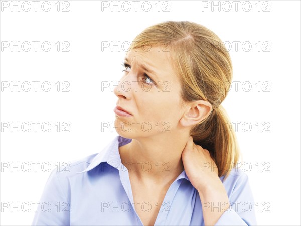 Young woman looking doubtful and anxious