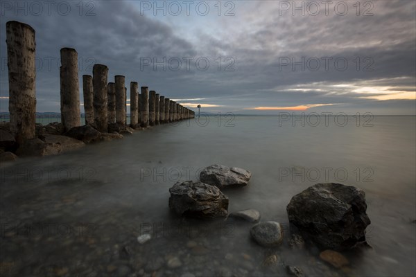 Early morning on the shores of Lake Constance near Altnau