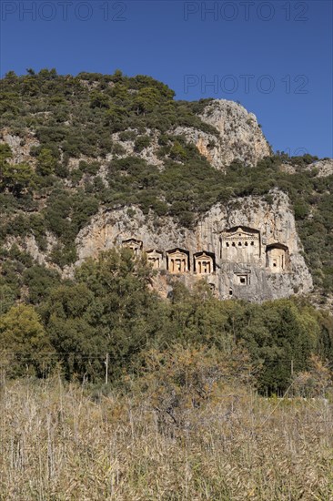 Rock tombs of the ancient city of Kaunos