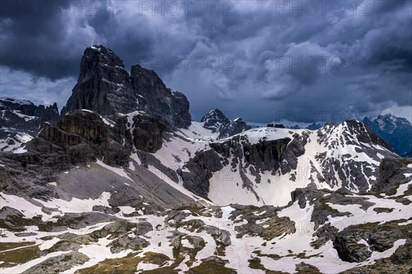 Elferkofel with dramatic sky