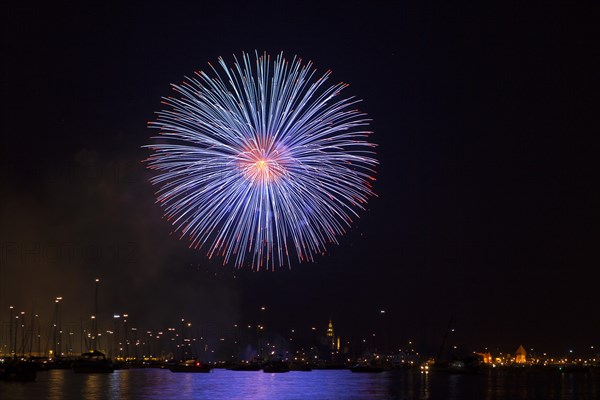 Fireworks during Seenachtsfest festival in Konstanz