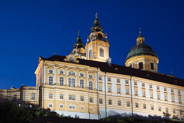 Benedictine Abbey of Melk Abbey at dusk