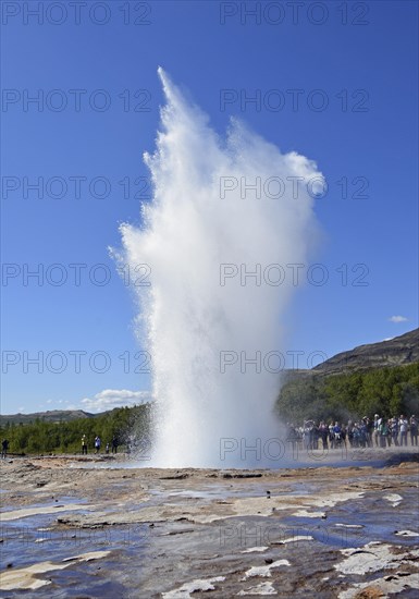 Fountain of the erupting Strokkur Geysir