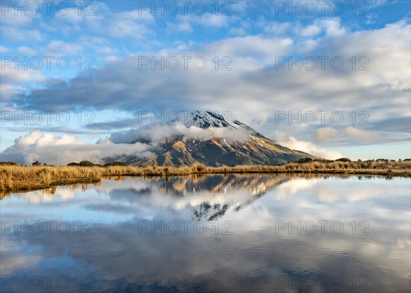 Water reflection in Pouakai Tarn