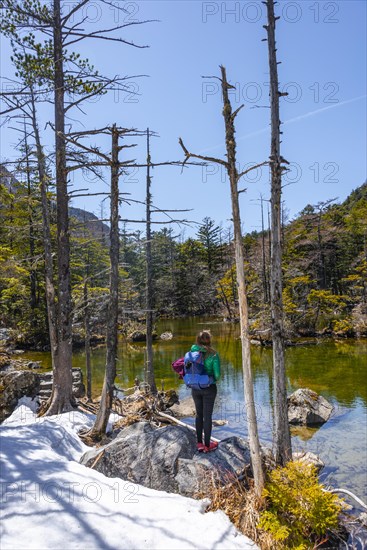 Young woman at Myojin First Pond
