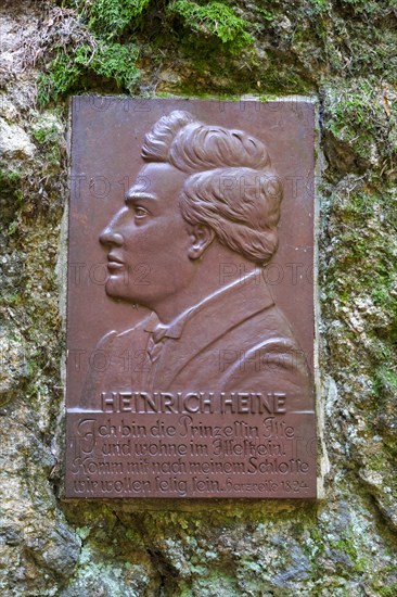 Memorial plaque to Heinrich Heine