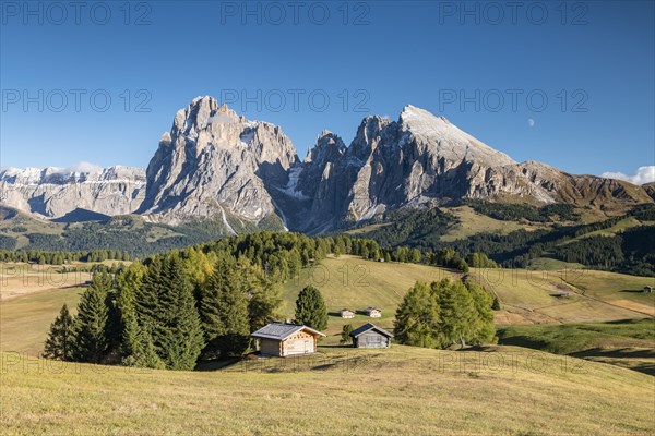 Alpine huts on the Seiser Alm