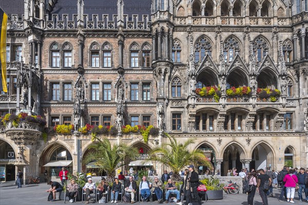 New town hall with flowers and palm trees