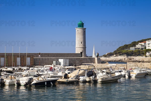 The lighthouse at the marina of Cassis
