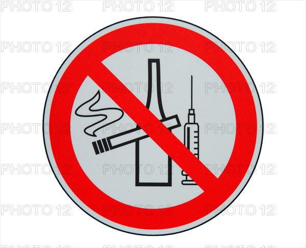 Prohibition sign for cigarettes