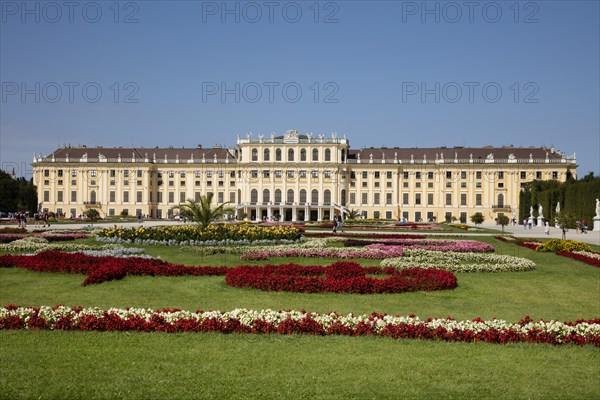 Flowerbeds in front of Schonbrunn Palace