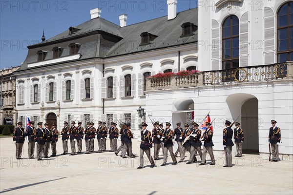 Changing of the guard in front of the presidential palace