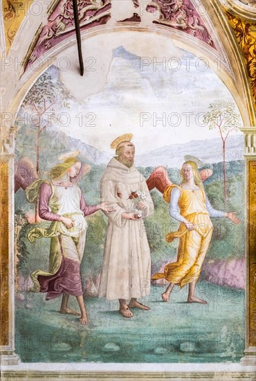 Angels accompany St. Francis