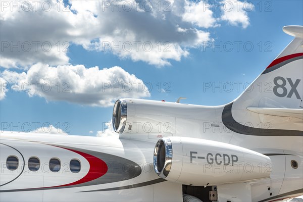 Turbines on the fuselage of a business jet