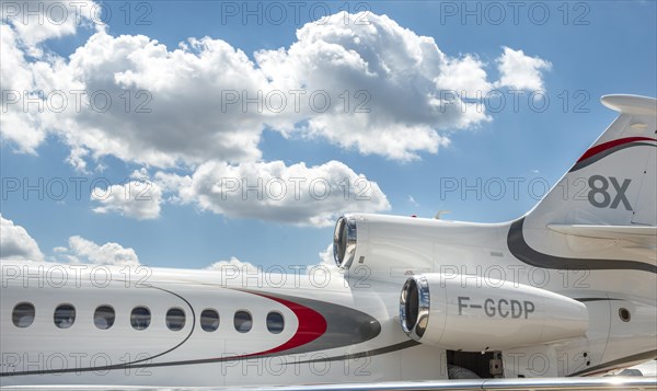 Turbines on the fuselage of a business jet