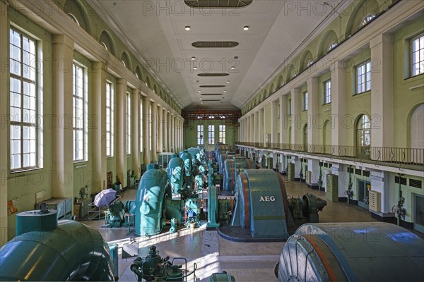 Machine hall of the Walchensee Power Plant