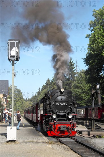 Brocken Railway at the railway station Drei-Annen-Hohne