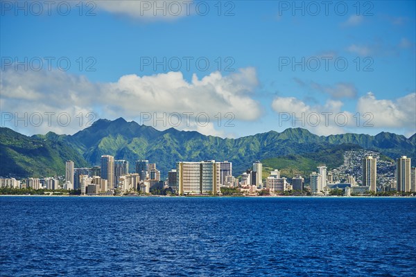 Landscape of high Buildings at the beach