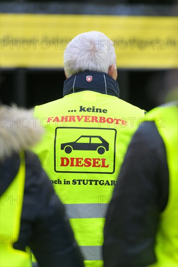 Demonstration against the ban on diesel driving from 01.02.2019 in Stuttgart