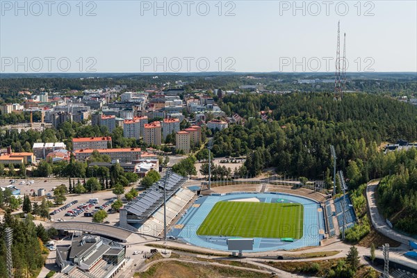 View from Salpausselka hill to the city