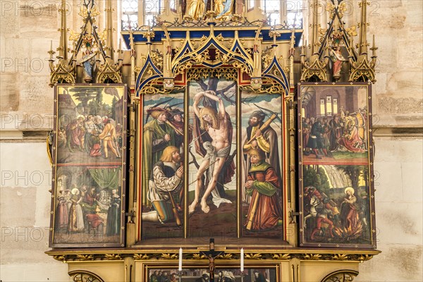 Sebastian's altar in the catholic parish church St. Georg